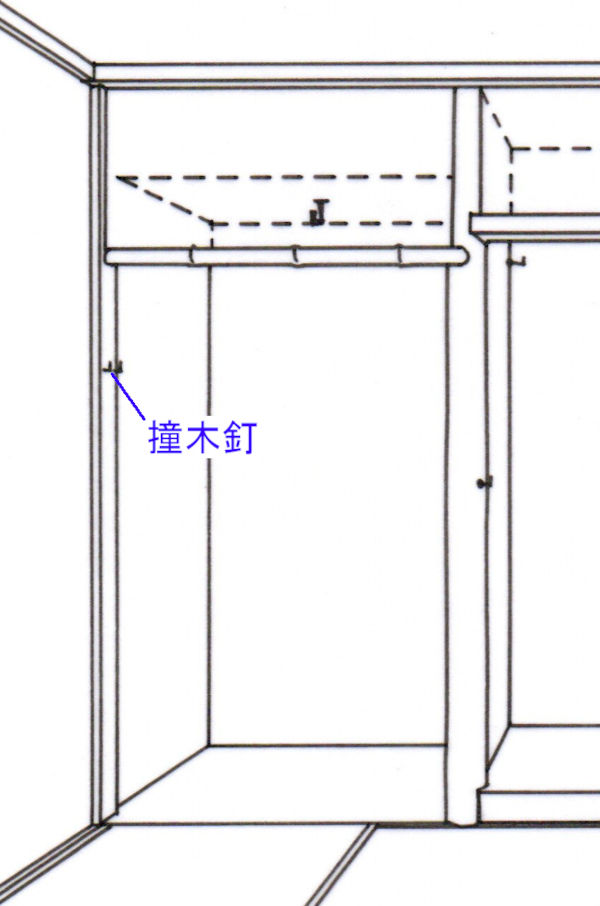 撞木釘の取付方法
