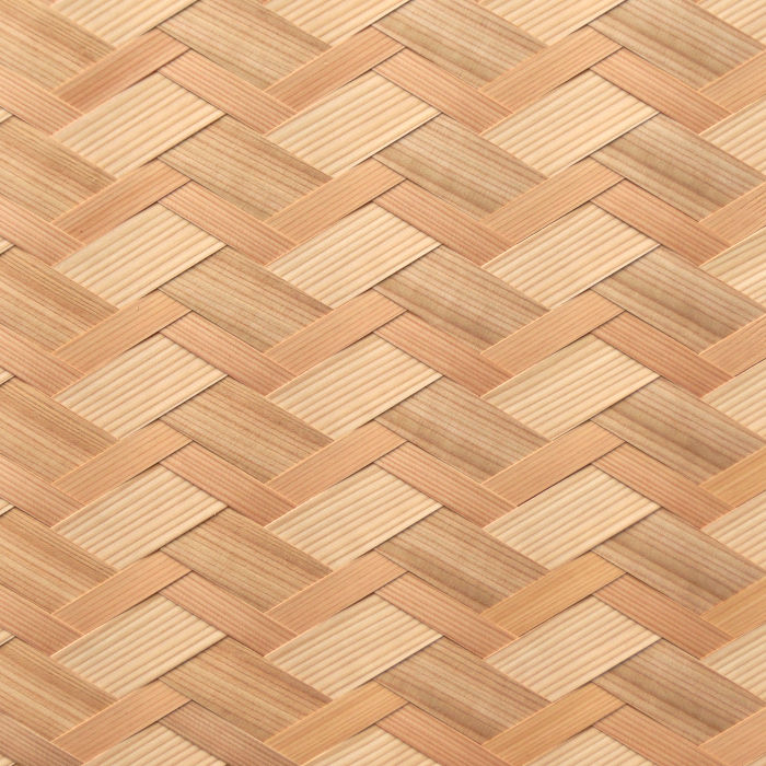 杉柾親子矢羽根網代の部分