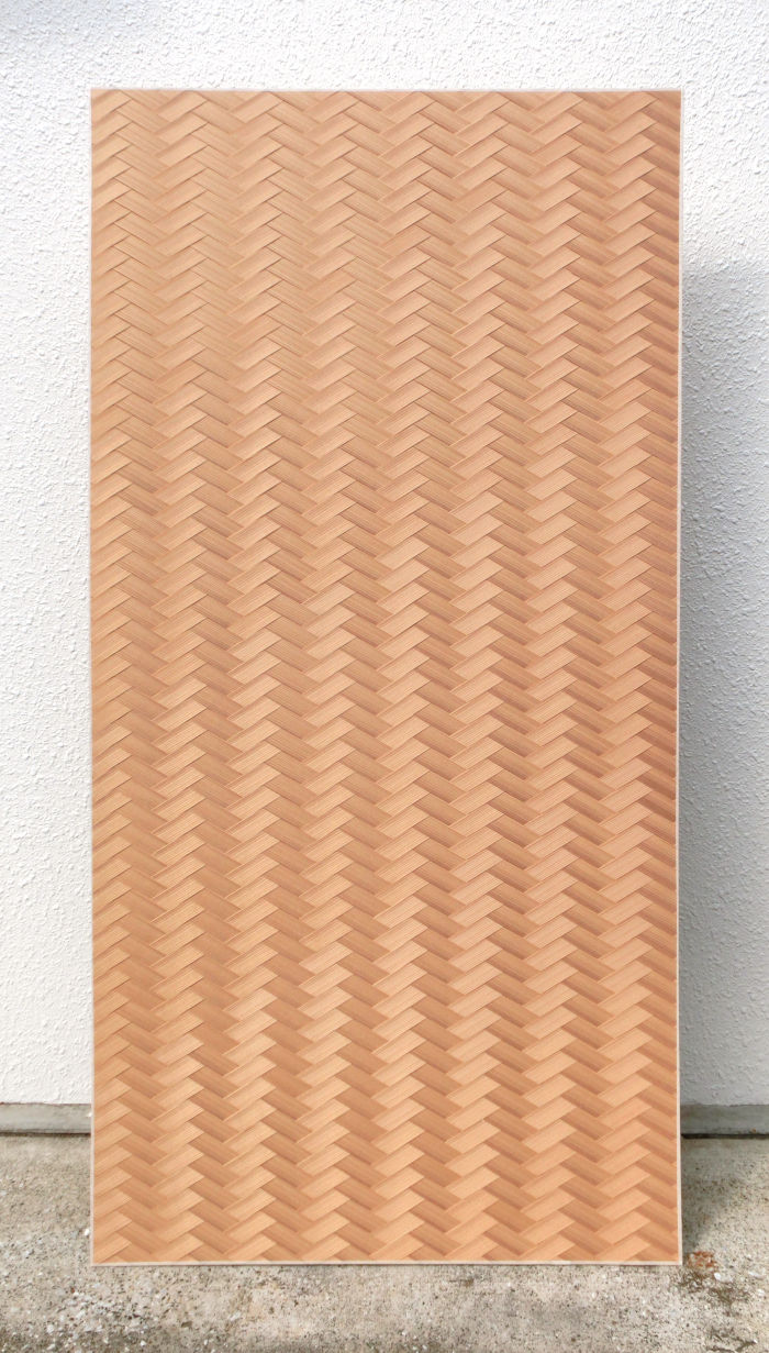 杉柾小巾矢羽根網代3尺×6尺の全体画像1