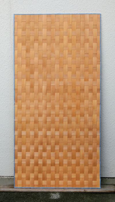 椹へぎ板市松網代3尺×6尺の全体画像1