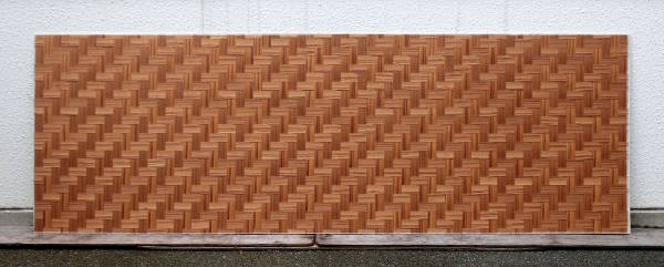 チーク石畳網代3尺×9尺の全体画像